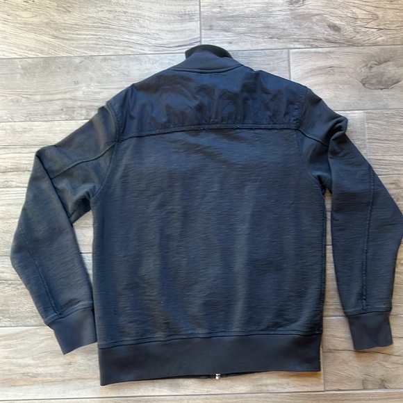 Calvin Klein Mens Bomber Jacket Black Lightweight Full Zip Long Sleeve Sz M - Picture 2 of 5